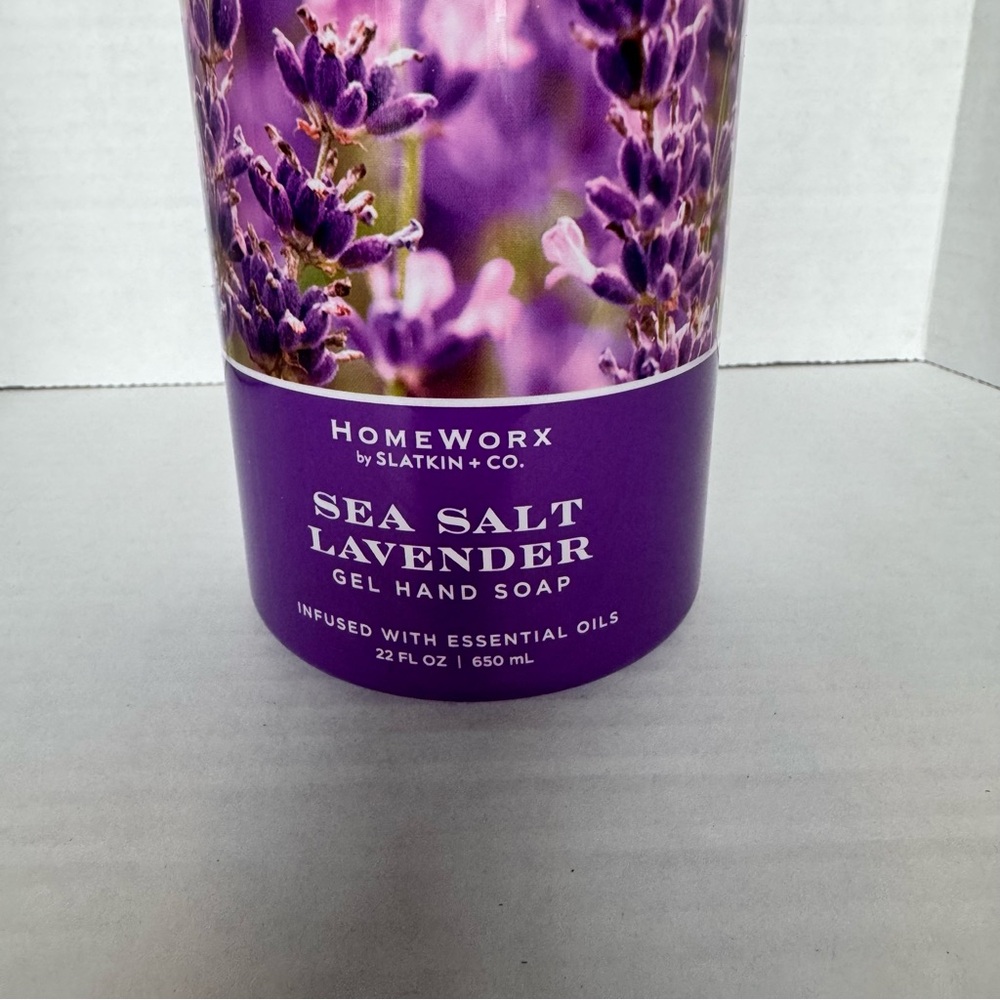 New Homeworx by Slatkin + Co. Sea Salt Lavender Gel Hand Soap 22 oz Paraben Free - Picture 3 of 7